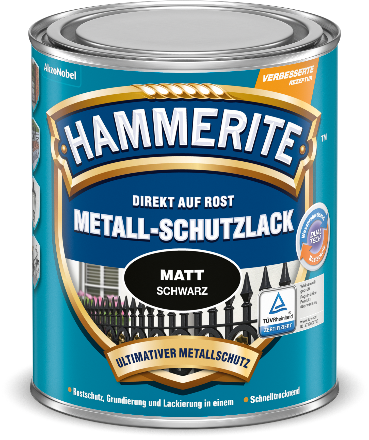 Hammerite Metall-Schutzlack 750 ml schwarz matt - Image 3