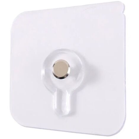 Crochets adhésifs transparents pour fixation murale, capacité 5 kg, installation sans perçage, lot de 10