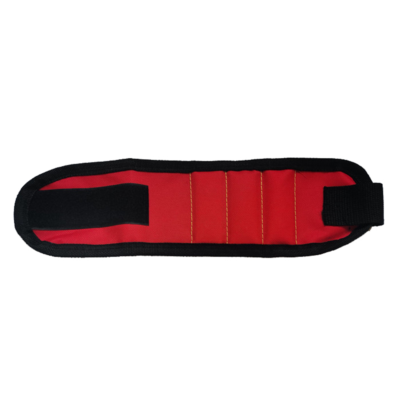 Bracelet magnétique de poignet réglable en tissu Oxford, 3 rangées, rouge