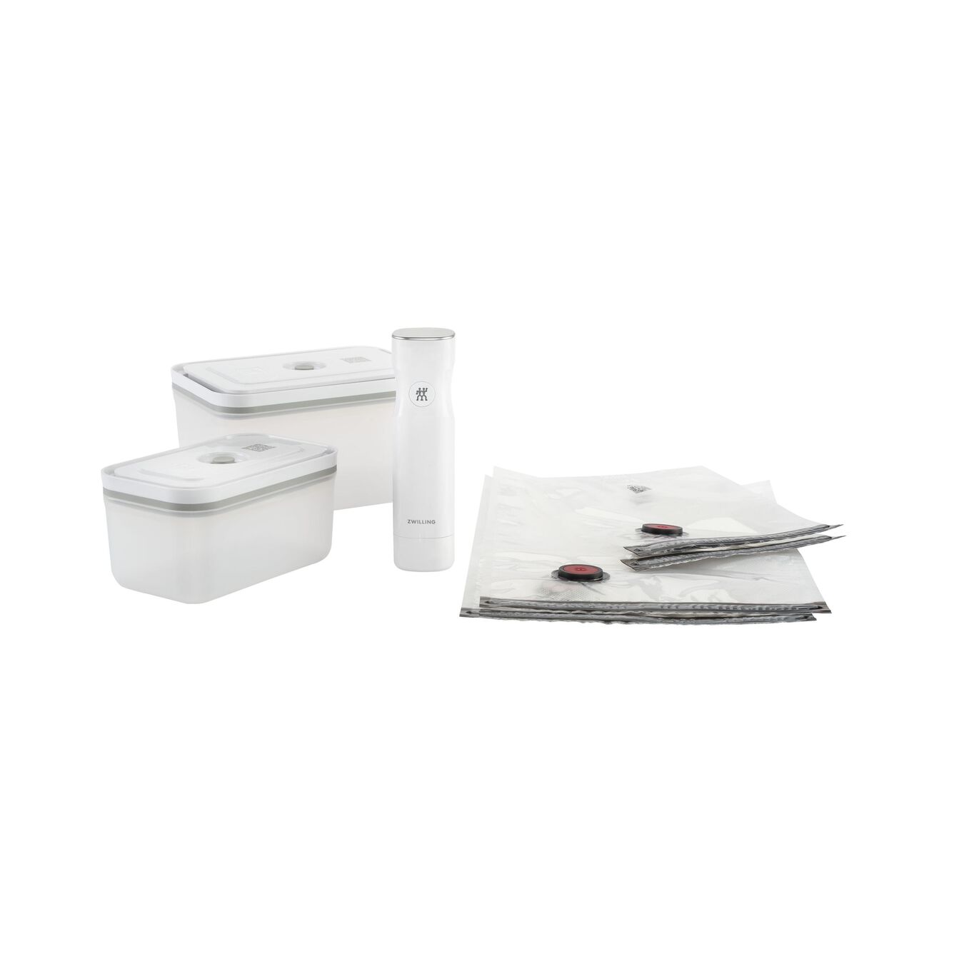 Zwilling Weiß Grau Line Vakuumbehälter "Fresh & Save" Vakuum Starter-Set Kunststoff Spülmaschinengeeignet Grey Line von Baur - Image 5