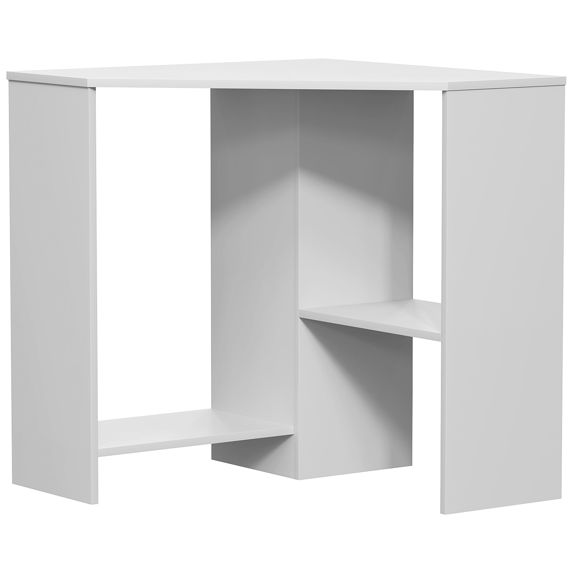 Home Discount – Bureau D'Angle Informatique 100x70 Cm – Mdf Blanc Avec