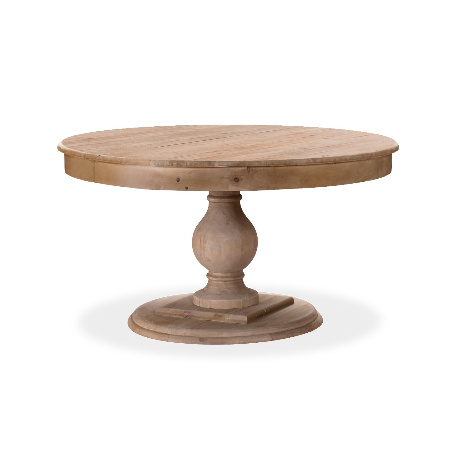 Intensedeco - Table Ronde Extensible En Bois Massif Héloïse Bois Naturel Et Pied Naturel