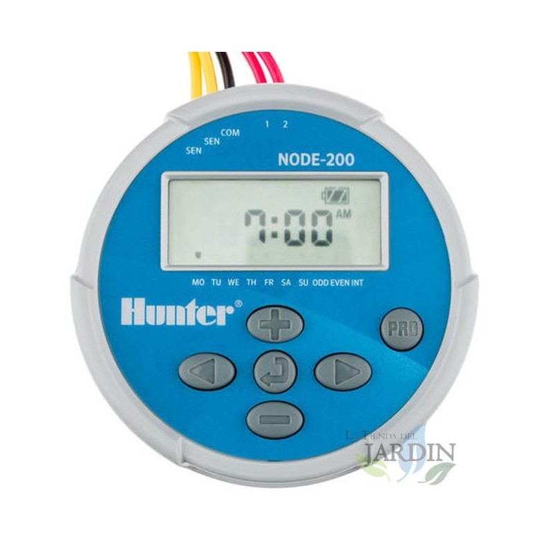Hunter Programador de Riego a Pilas Node200 Controlador de Riego por Pilas