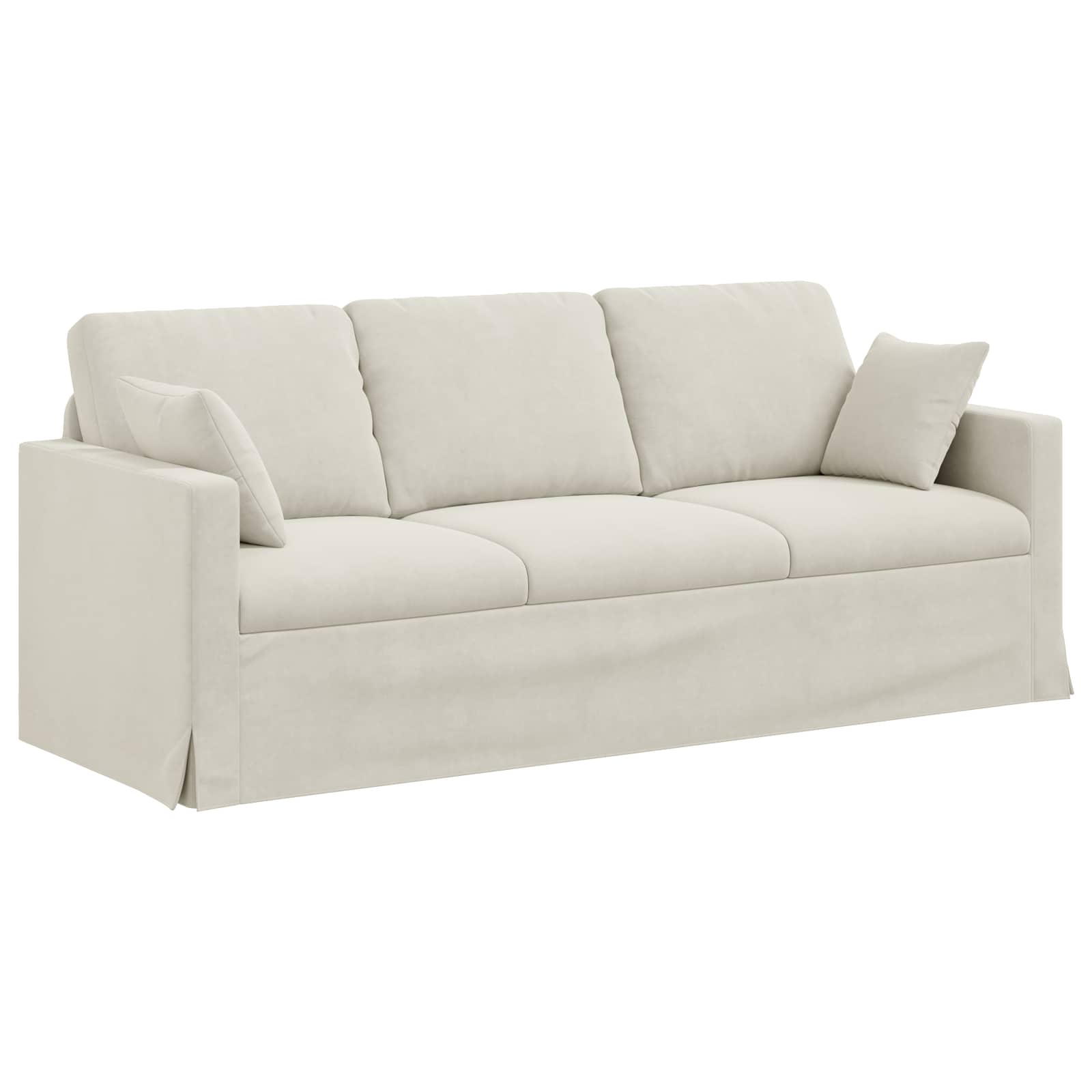 Sofa Cream 198 X 78 X 80 Cm Velvet Vidaxl