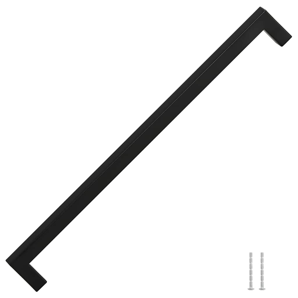 Cabinet Handles 5 Pcs Black 320 Mm Stainless Steel Vidaxl