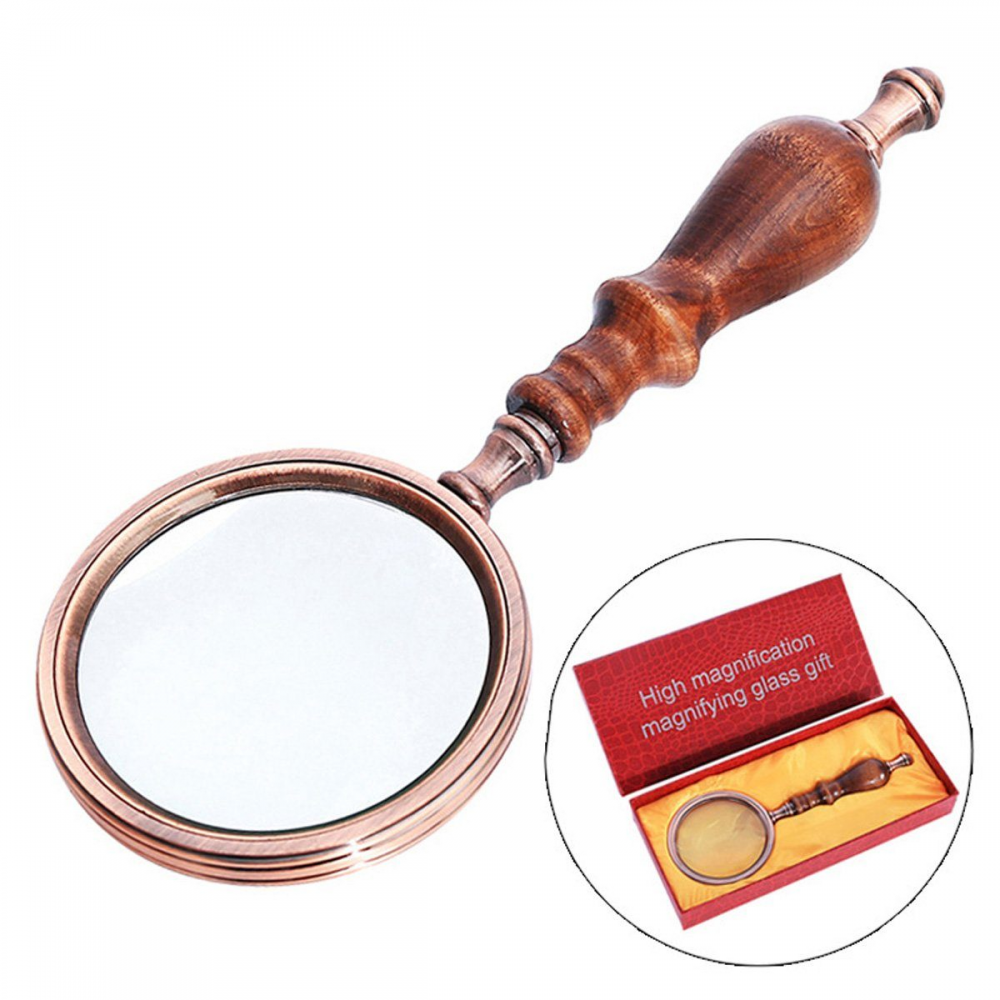 Loupe de poche AQUAFORGE grossissement 10x, verre optique sans distorsion, poignée ergonomique