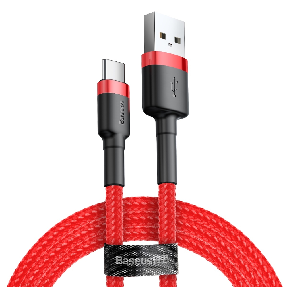 Baseus Rot Cafule Usb-A Auf Usb-C Kabel 60W 0.5M | | 3A | Nylon - Bild 4