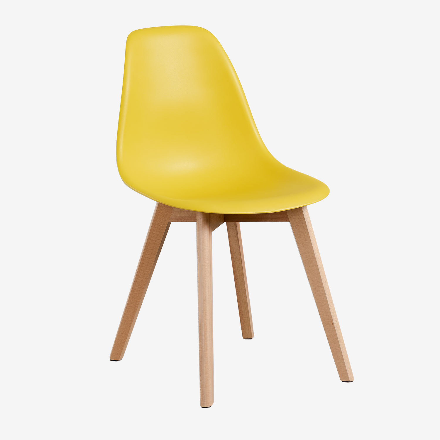 Pack De 2 Chaises De Salle À Manger En Polypropylène Et Bois De Hêtre