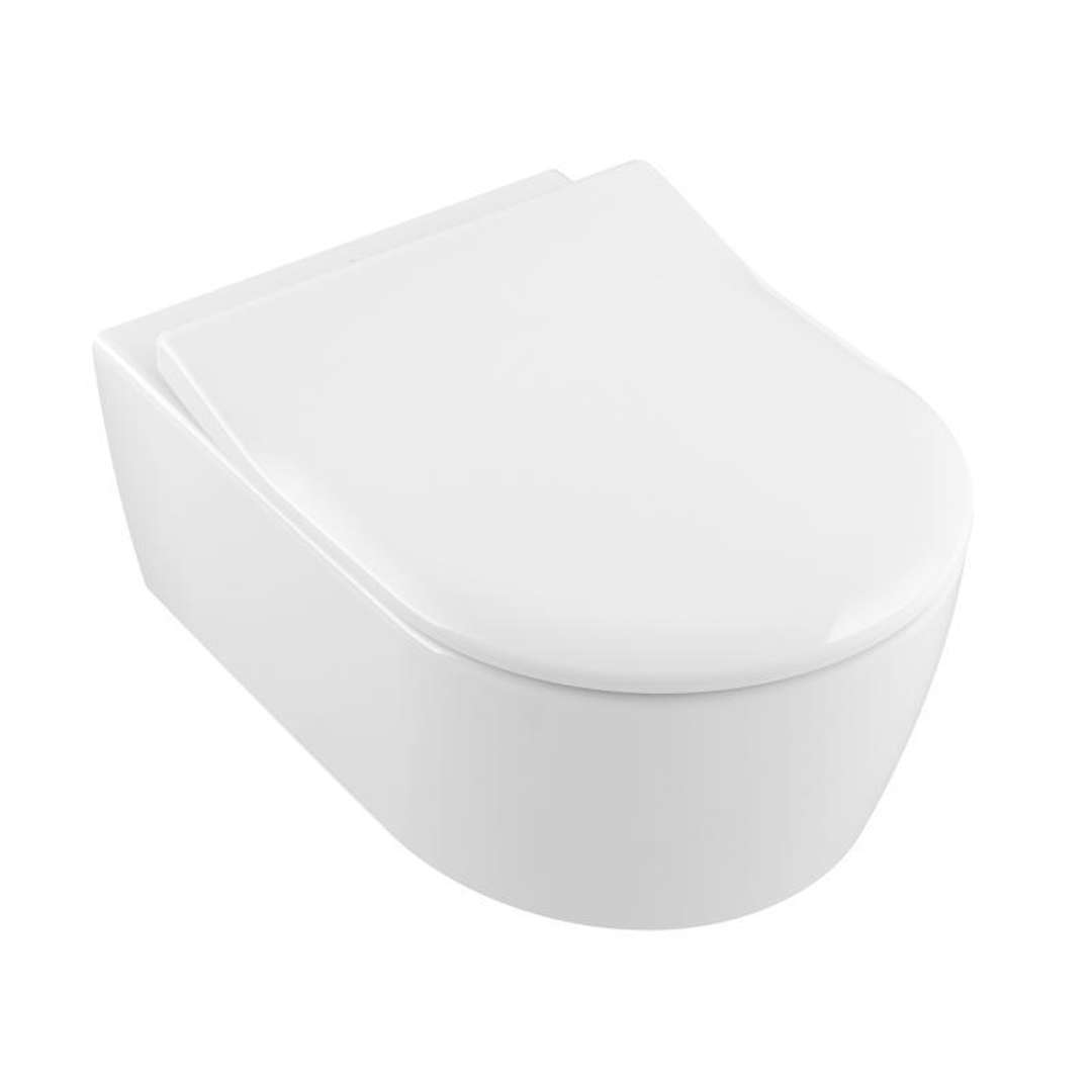 V&B Combi-Pack-Wand-Tiefspüler AVENTO we C+, DirectFlush, mit WC-Sitz SlimSeat
