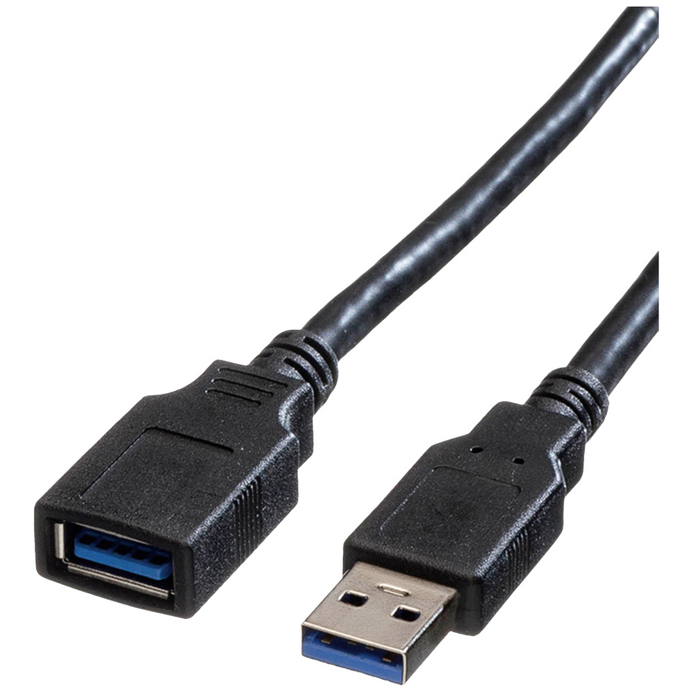 ROLINE USB 3.2 Gen 1 Kabel, Typ A-A, ST/BU, schwarz, 0,8 m - Bild 4