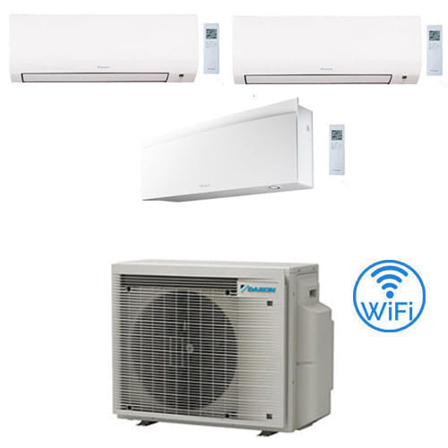 Daikin - Climatizzatore Garanzia Italia Comfora + Emura Wifi Incluso Trial Split Inverter 9000 + 9000 + 12000 Btu Con U.e. 3mxm52a9 Classe A+++/a+++ Novita' 2024