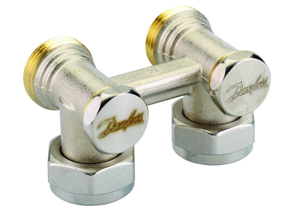 Danfoss Grau Universalverschraubung Rlv-Kb Für Ventil-Heizörper, Heizkörper G 3/4", Eckausführung