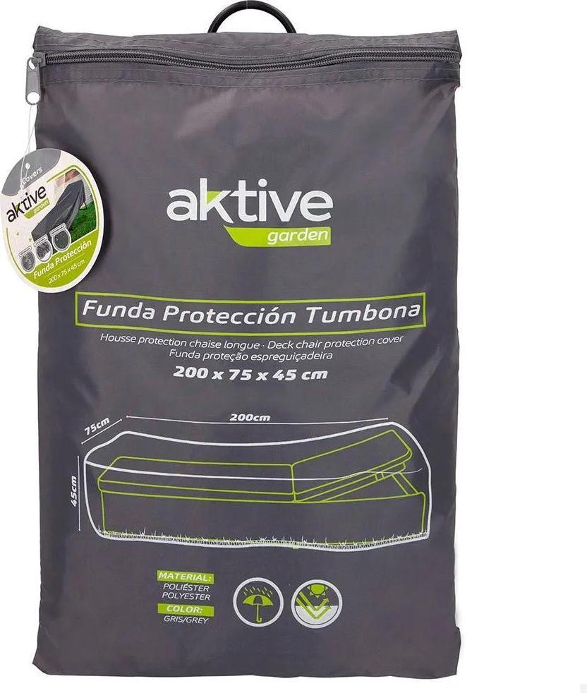 Active Grau Gartenmöbelhülle Aktive Polyester 200X75x45 Cm