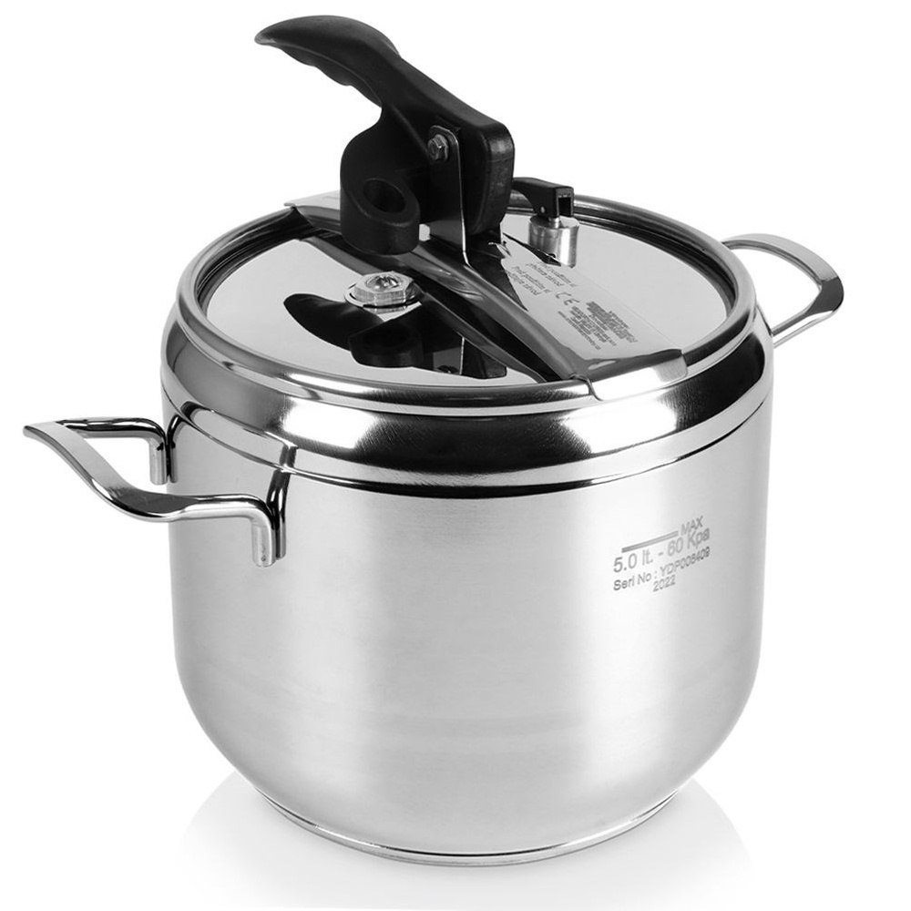 Oem Versilbert Orion Profi Stahl-Schnellkochtopf, 5 Liter