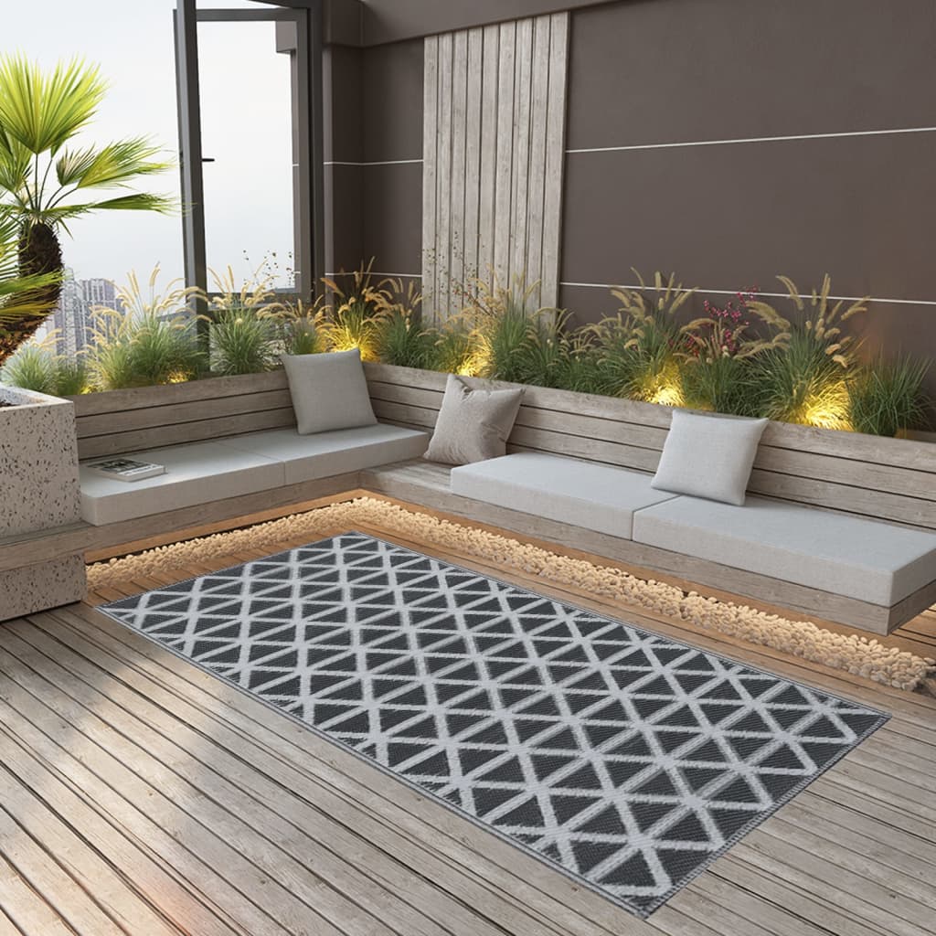 Tapis D'Extérieur Noir 190x290 Cm Pp
