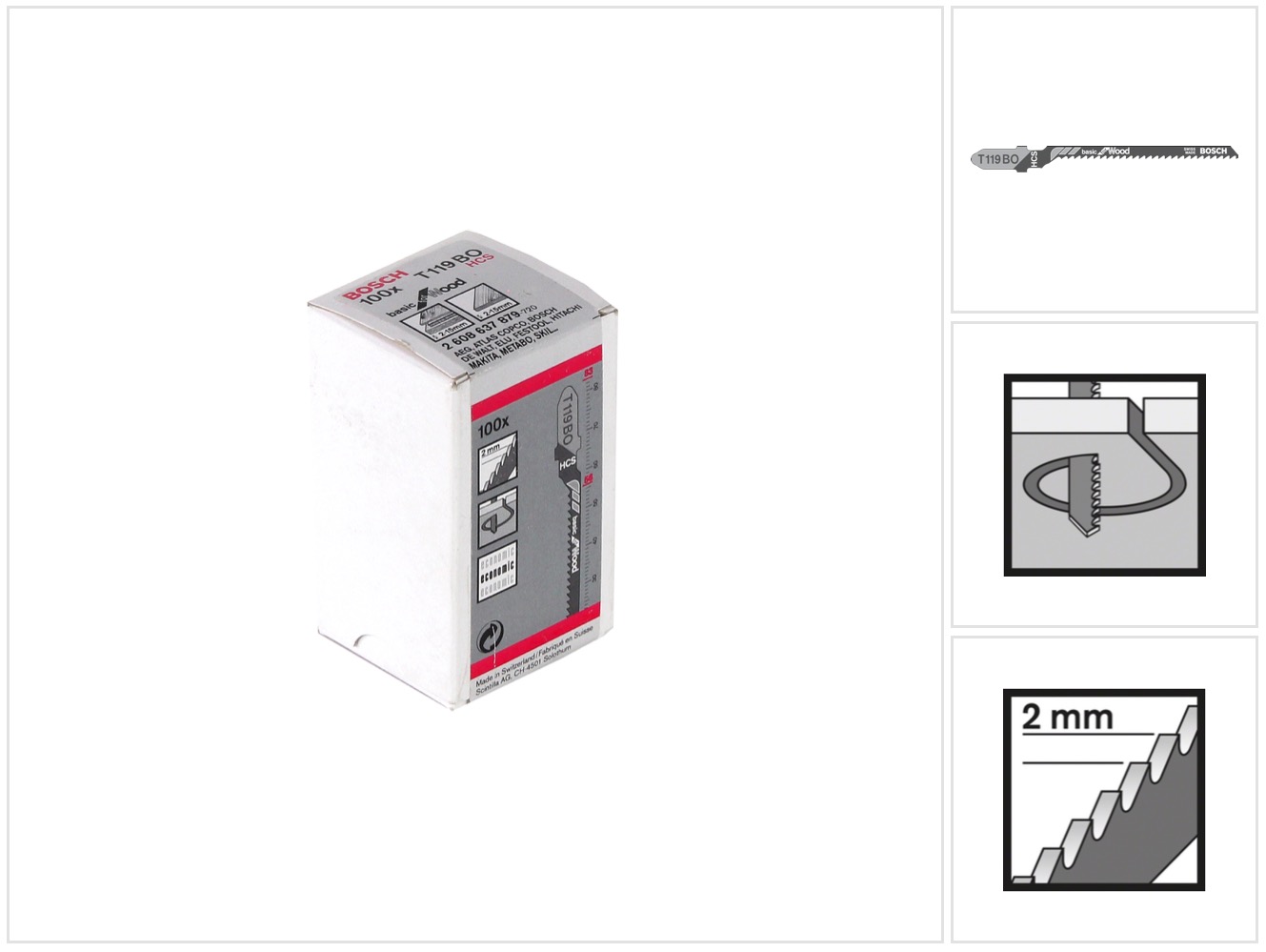 Lot de 100 lames de scie sauteuse HCS de 83 mm — photo de l’offre ManoMano