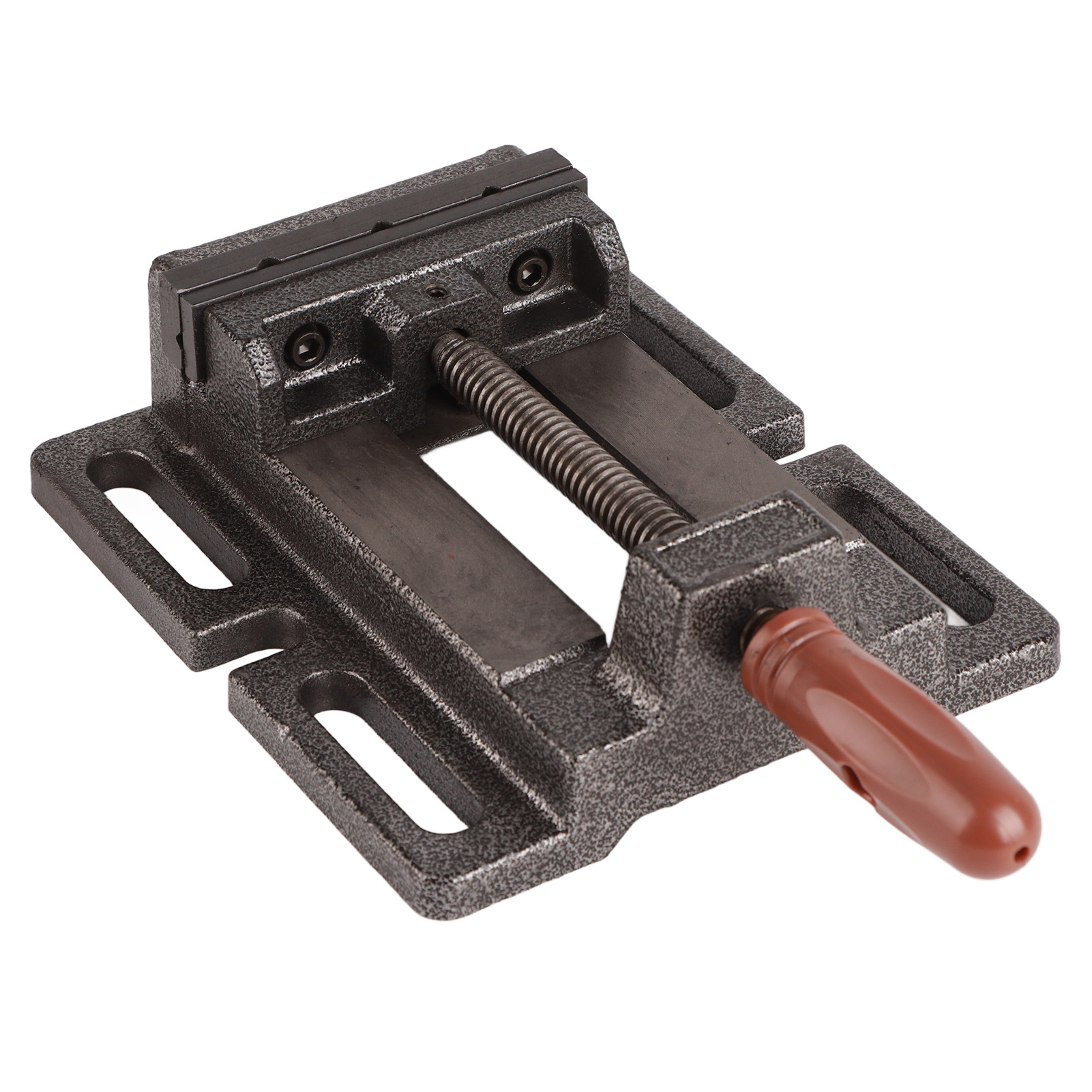 Presse d'établi en fonte, base rainurée, mâchoires acier remplaçables, 4 pouces