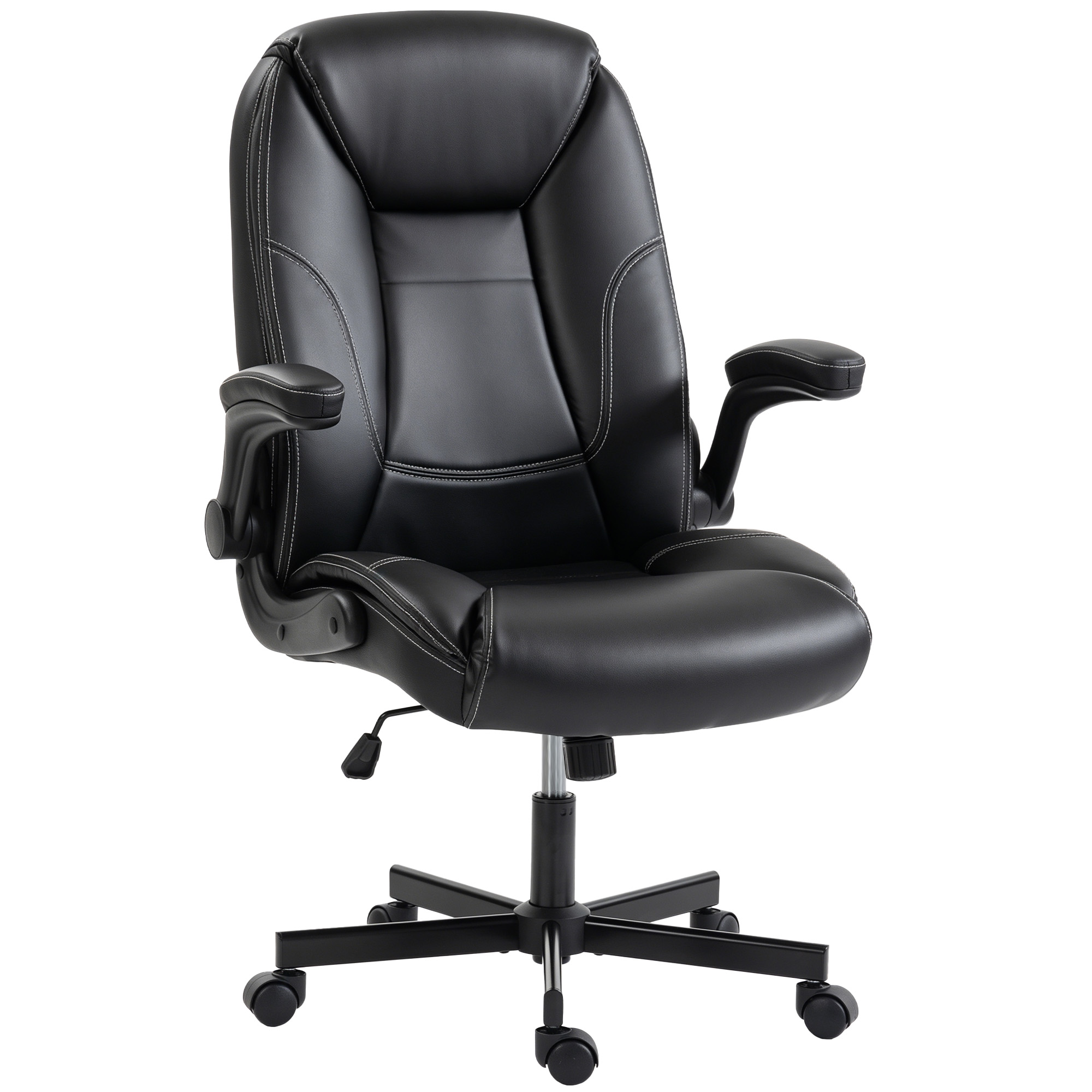 Chaise De Bureau Ergonomique - Homcom - Accoudoirs Relevables - Hauteur