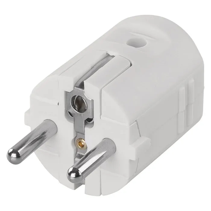 10/16A 250V 2P+Z Geradestecker weiß YV-FA-4Z P0034 - Image 2