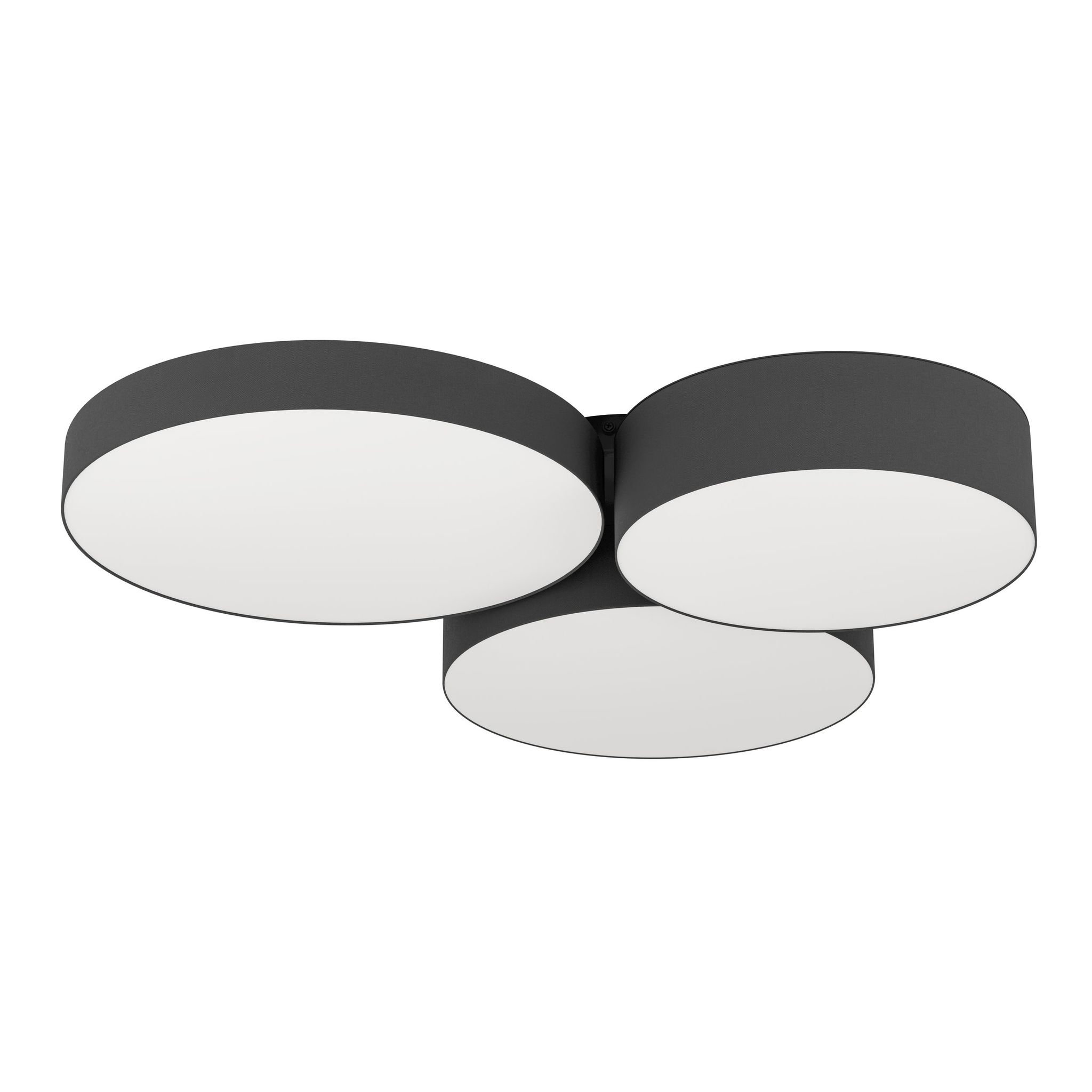 Connect.z Smart Home Led Deckenleuchte Barbano-z, Zigbee, App Und Sprachsteuerung Alexa, Warmweiß-kaltweiß, Rgb, Dimmbare Deckenlampe Aus Schwarzem Metall Und Textil - Eglo