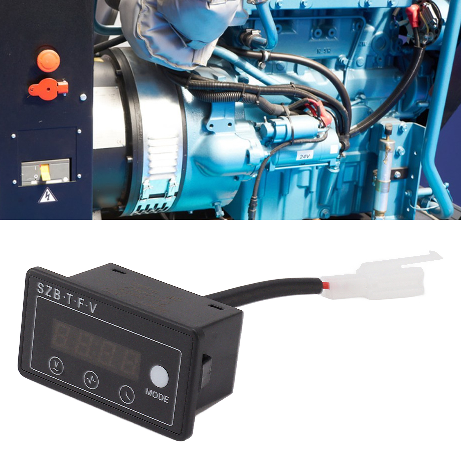 Voltmètre numérique pour groupe électrogène essence et diesel, 90-250 V, plastique, 32 g