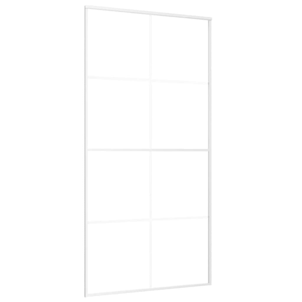 Vidaxl Weiß Schiebetür Esg Glas Und Aluminium 102,5X205 Cm