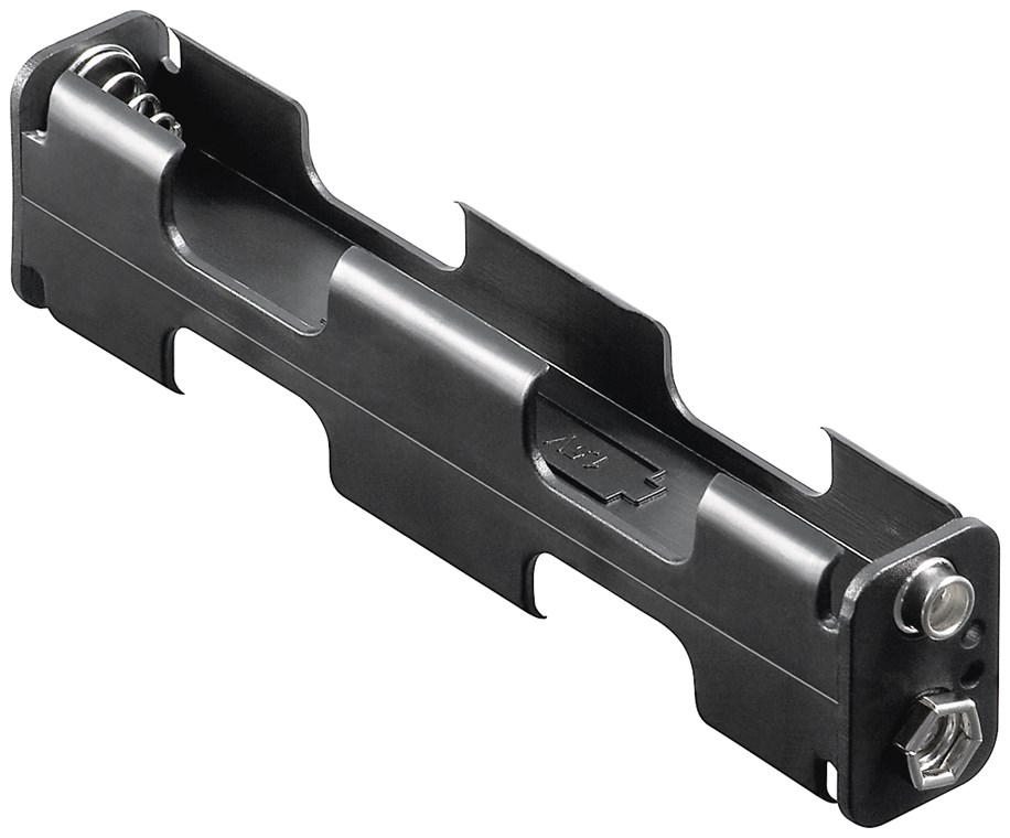 Goobay - 10881 Batteriehalter 4X Mignon (Aa) Druckknopfanschluss (L X B X H) 110 X 26 X 16 Mm