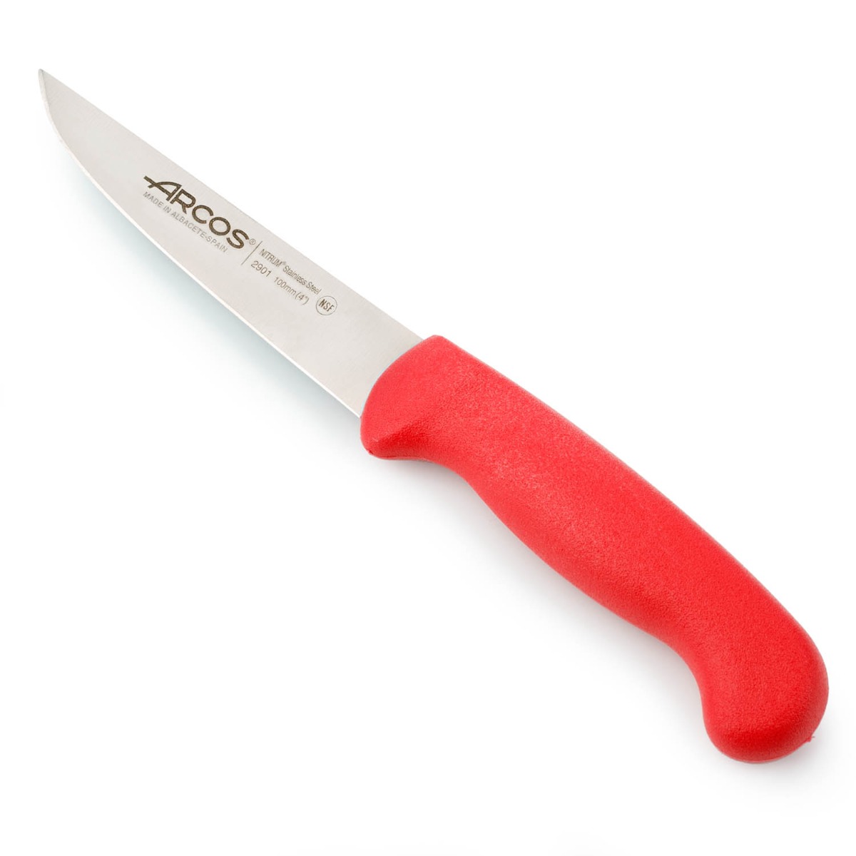 Arcos Gemüsemesser Edelstahl Nitrum 100 mm - Präziser Schnitt, Langlebig - Roter Polypropylen-Griff - Serie 2900 - Bild 3