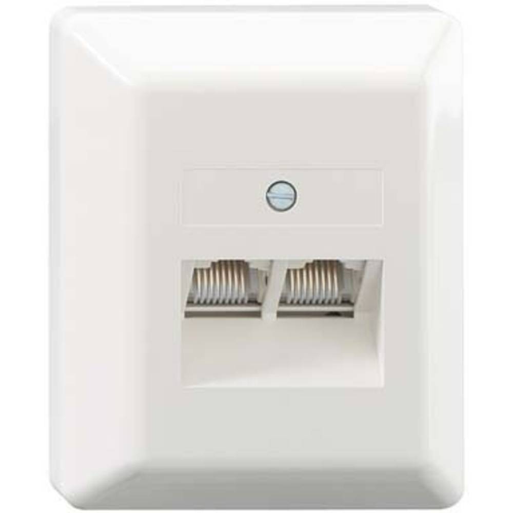 Rutenbeck 13010130 Network outlet Surface-mount Pure white CAT 3