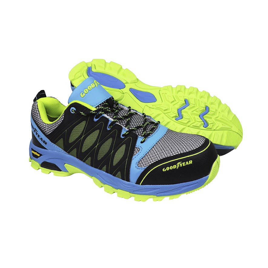 Good Year Unisex Blau/Grau Sicherheitsschuh Goodyear "Sicherheitsschuh" Gr. 37, (, Grau), 37, Obermaterial: 100% Nylon Ny., Schuhe - Image 2