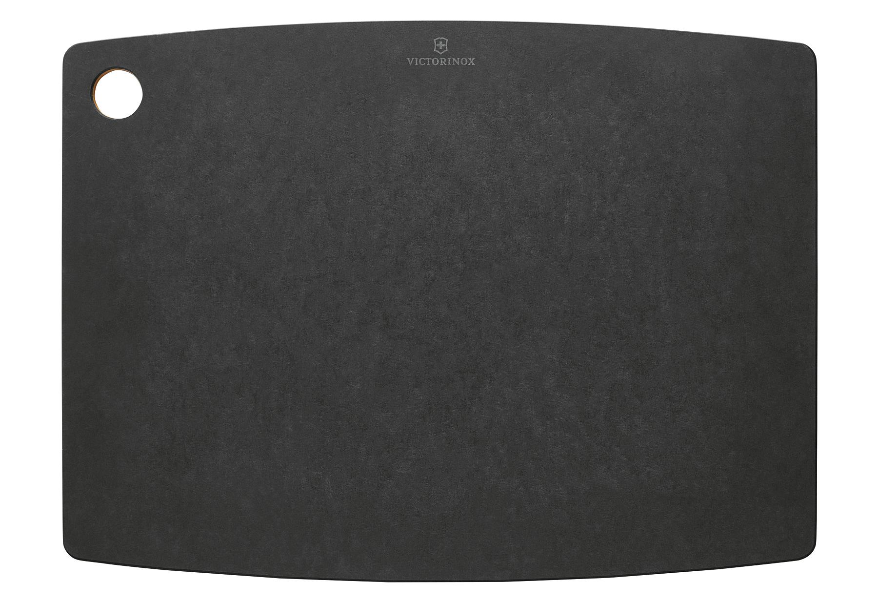 Victorinox Schneidebrett Gourmet Serie L 44.5 x 33 cm Saftrille Schwarz | Großes Küchenbrett zum Schneiden und Servieren von Fleisch oder Gemüse, klingenschonend & spülmaschinengeeignet - Bild 6
