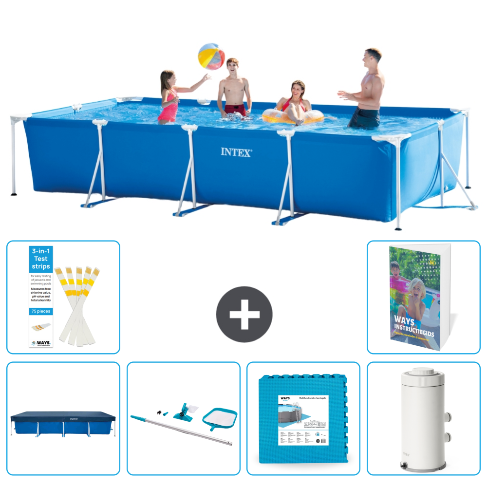 Intex Rechteckiger Frame Pool - 450x220x84 Cm - 7-teilig S17