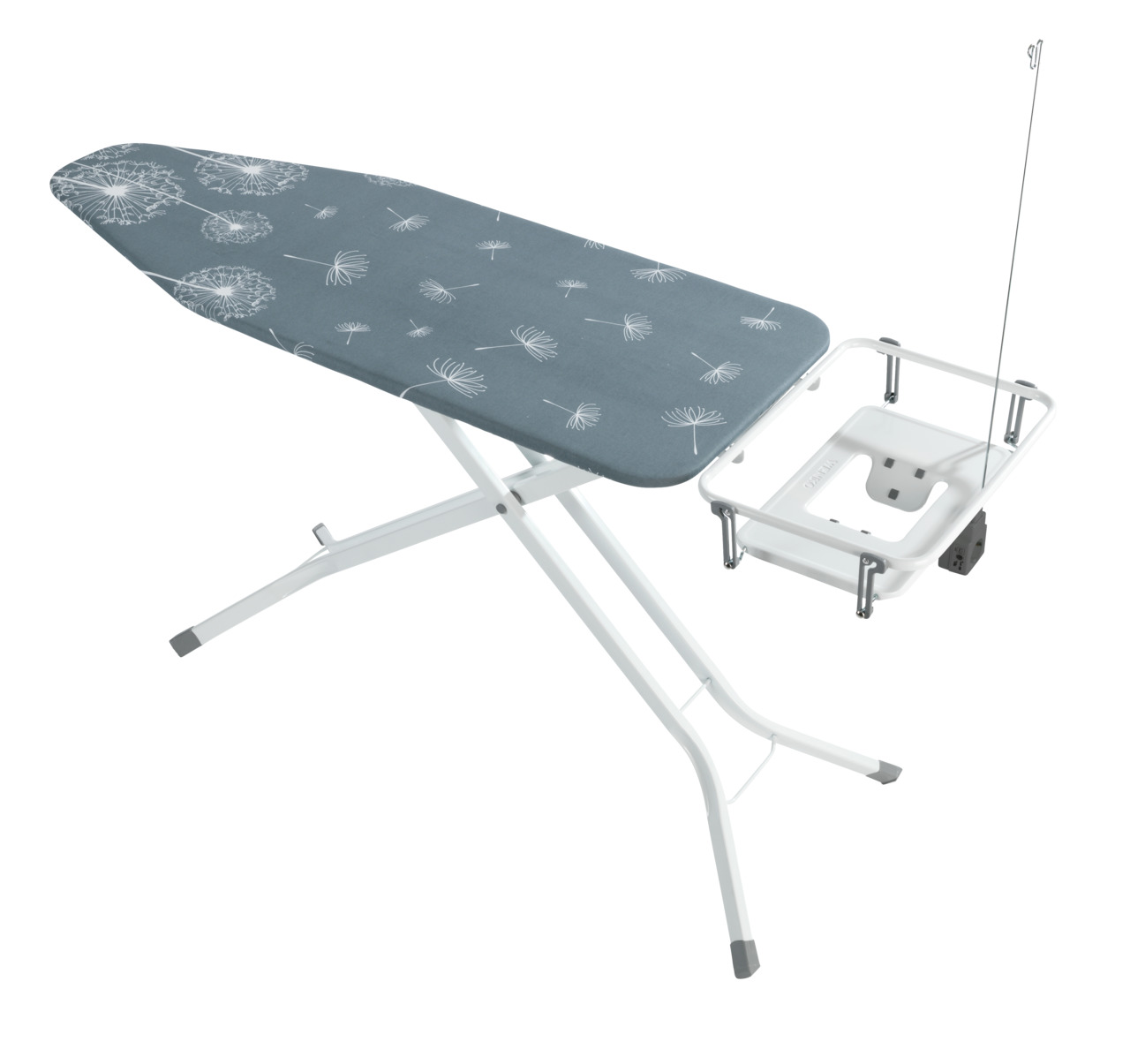 WENKO Bügelbrett "Modell Professional" Bügelfläche 130 cmx48 cm höhenverstellbarer Bügeltisch mit Kabelführung und Steckdose