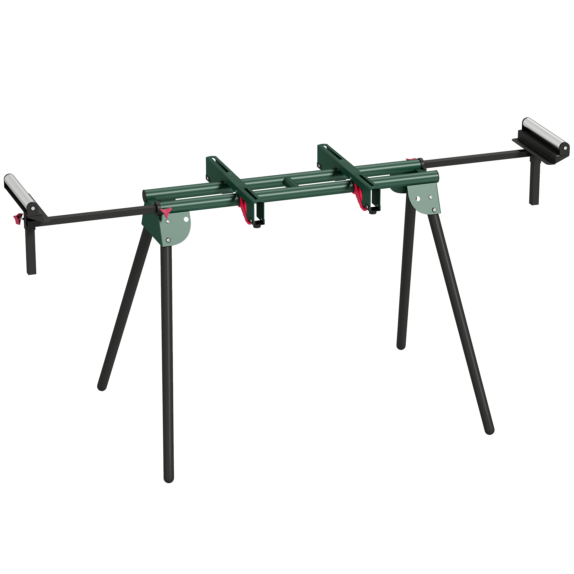 Support pour scie à onglet, bras réglables, pieds pliants, hauteur réglable, 150 kg, vert