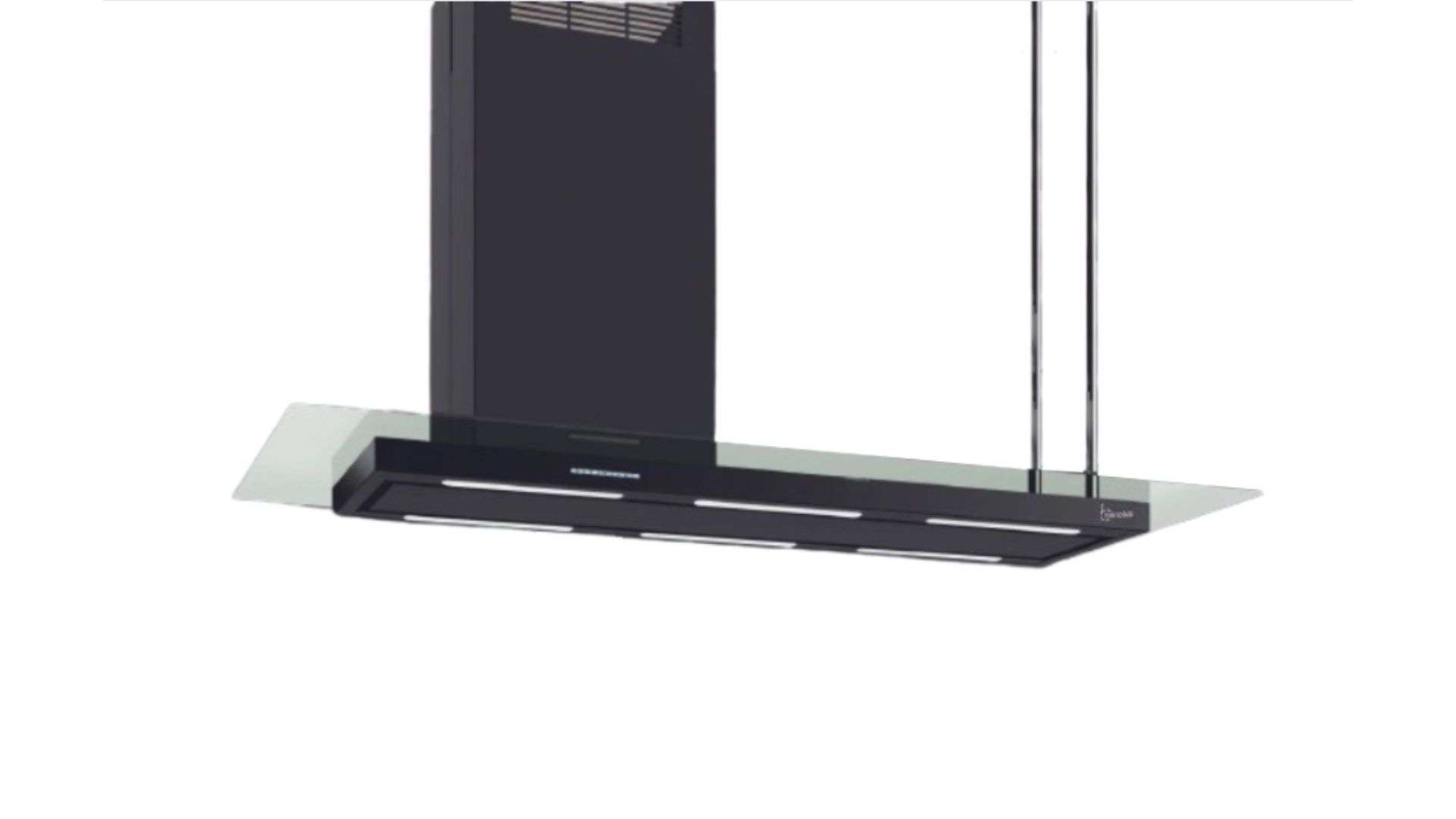 Baraldi - Cappa Elea Isola Style Con Vetro Cm146 Sinistra -nera - 800 M3/h