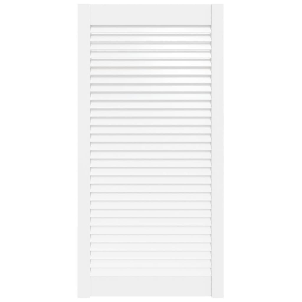 Cabinet Door Louvred Design White 99.3x49.4 Cm Solid Wood Pine Vidaxl