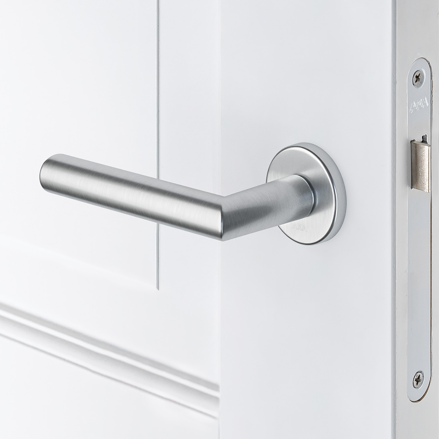 Axa Türbeschlagset Für Innentüren - Klickfeder, Türgriff Aus Aluminium, Türgriff Mit Runder Rosette