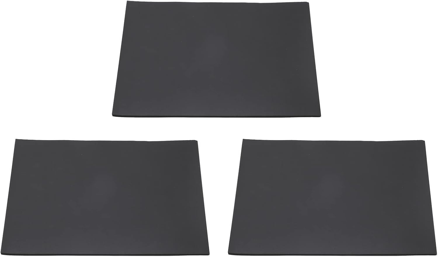 Tapis de réparation résistant à la chaleur en polyester, noir, lot de 3