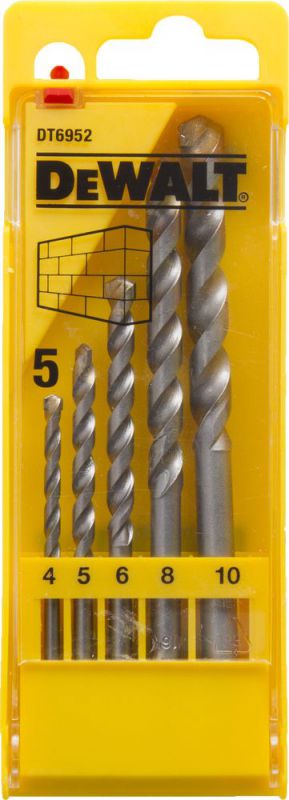 Dewalt Steinbohrer (Rundschaft) - Set (4. 5. 6. 8. 10Mm Ø) 5-Tlg.