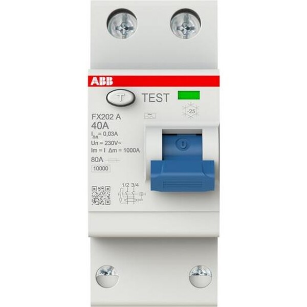 Abb Stotz S&J Fi-Schutzschalter Fx202 A-40/0.03 2Csf202165r1400 - Bild 6