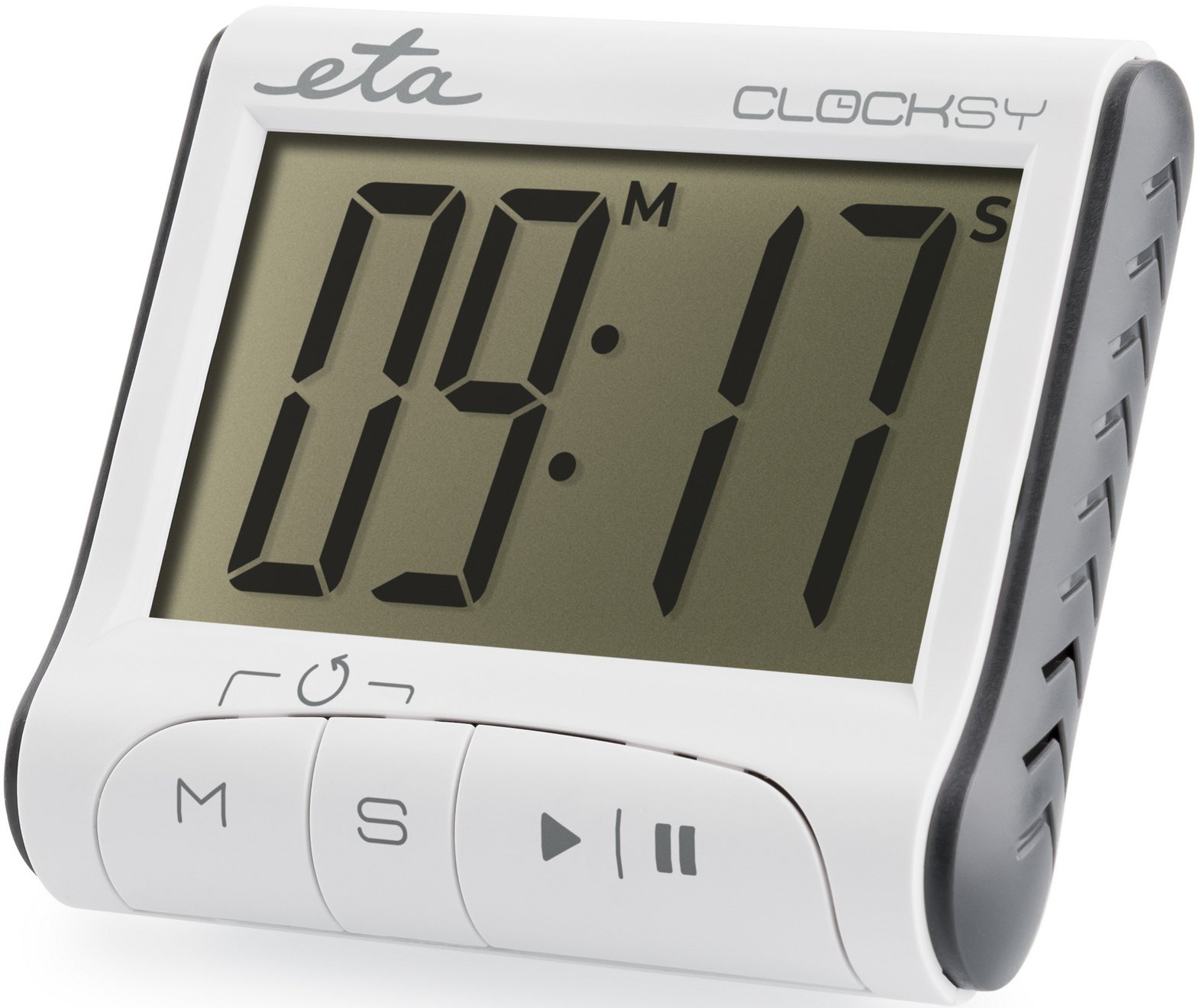 Eta Weiß Küchenwecker Clocksy Mit Großer Anzeige Und Magnetständer