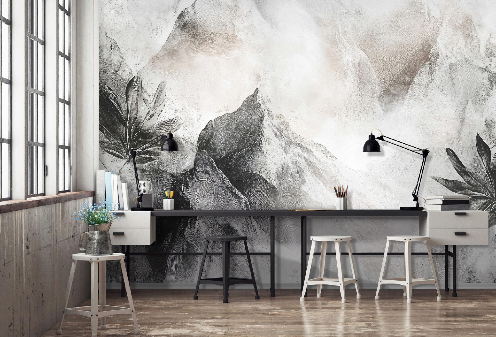 Wallarena Vlies Fototapete Abstrakt 400x280 Cm, Tapeten, Für Wohn Und Schlafzimmer, Vliestapete Wandtapete Tapete 3d Effekt- Inkl. Kleister - Nebel Aquarell