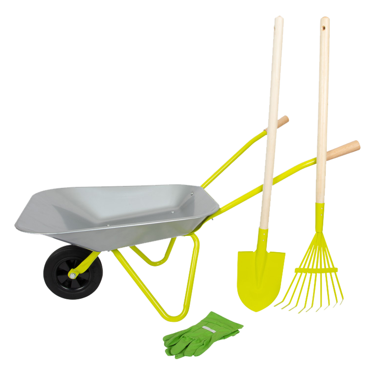 Small Foot Unisex Baby Silber Gartenwerkzeug-Set Mit Schubkarre - Bild 6