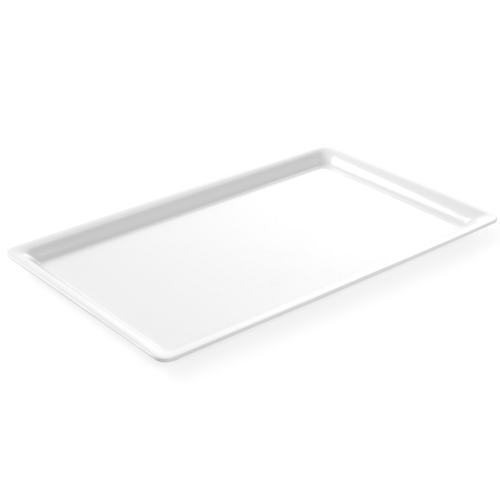 Vassoio Da Esposizione Per Buffet Per Alimenti In Melamina Gn1/1, Altezza 20 Mm, Bianco - Hendi 566008