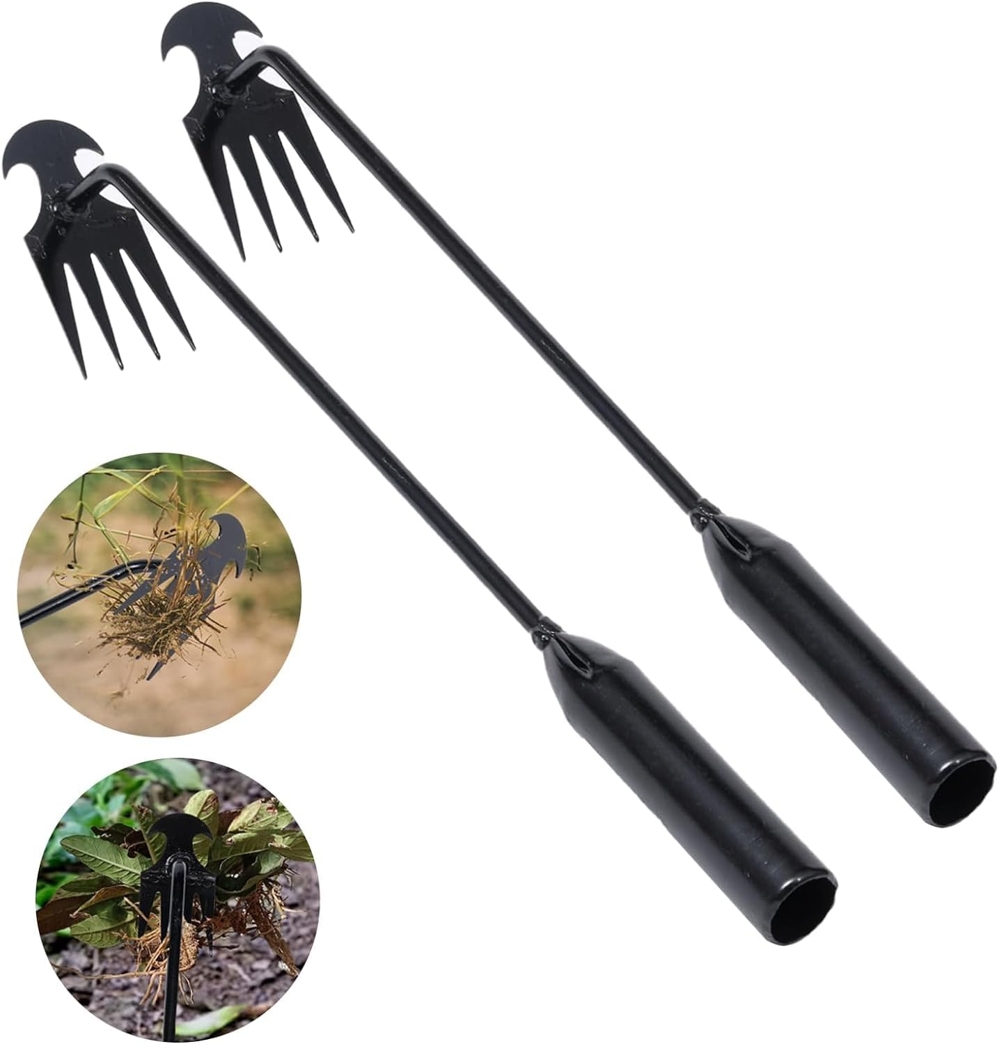 Strumento Per Diserbo, 2 Pezzi Di Strumento Per Diserbo Manuale, Strumento Per Diserbo In Acciaio Inossidabile, Diserbante, Attrezzi Da Giardino Per Rimuovere Le Erbacce Dal Giardino (30 Cm) GABRIELLE