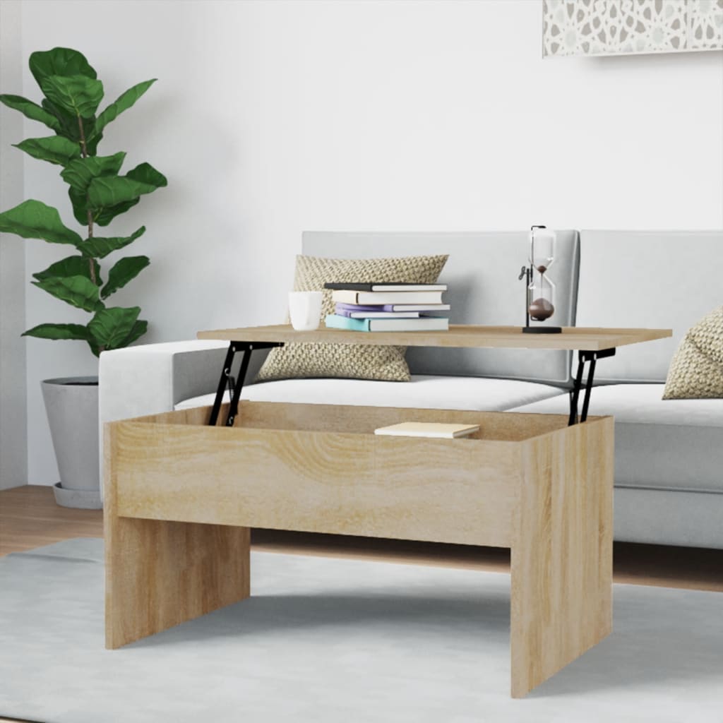 Vidaxl – Table Basse Relevable En Bois D'Ingénierie – Dimensions