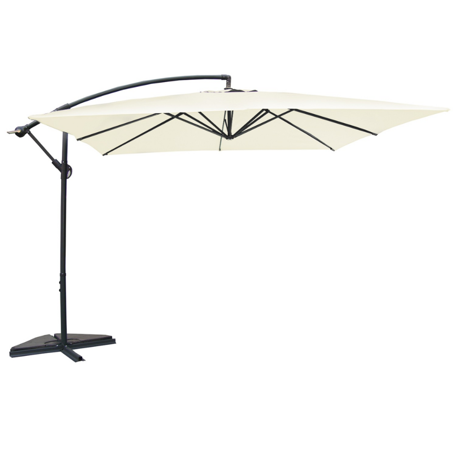 Concept-usine - Parasol Carré Solenzara Écru 3x3mètres Solenzara