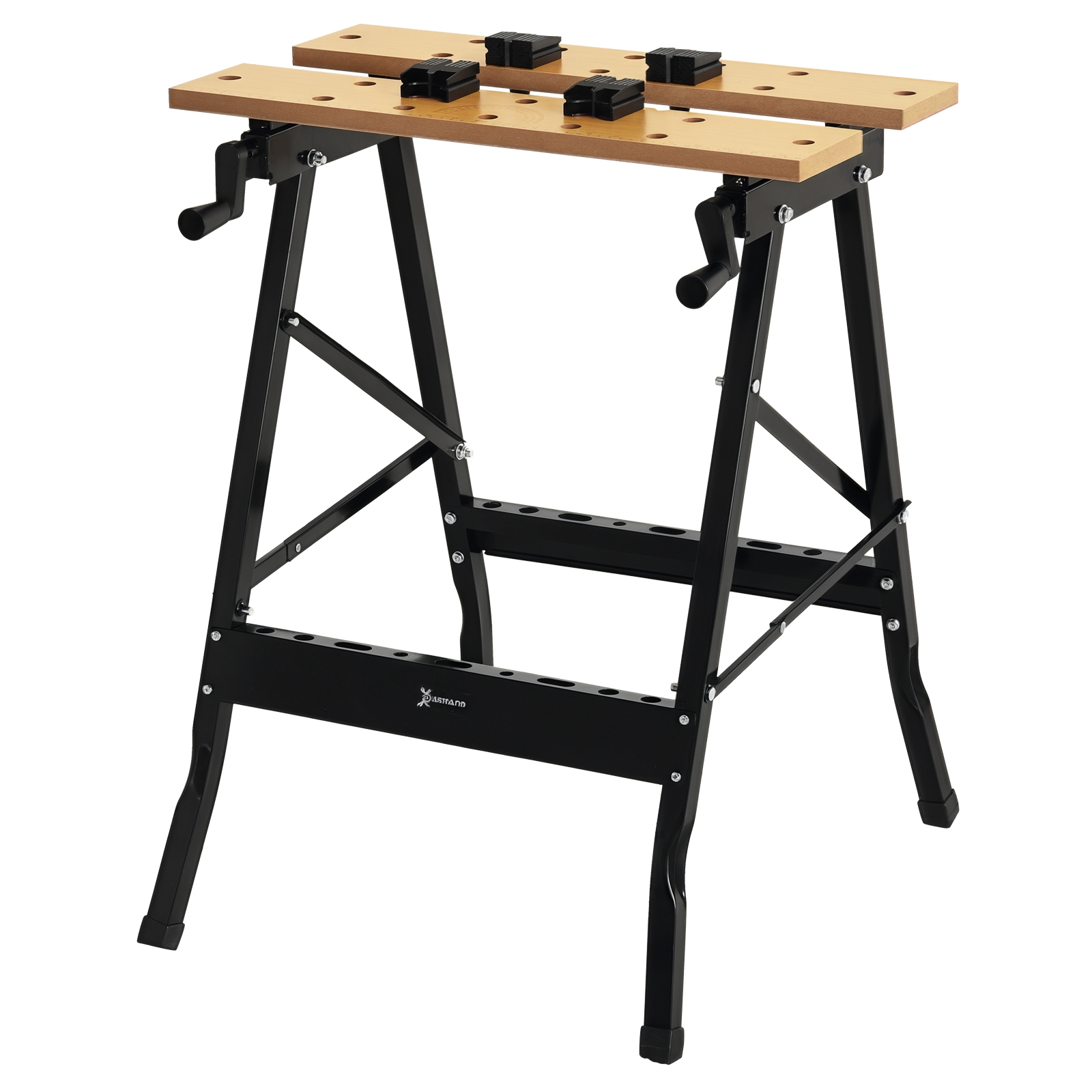 Établi pliant portable en fer et MDF avec 4 serre-joints, 70 kg, 56x62x75 cm