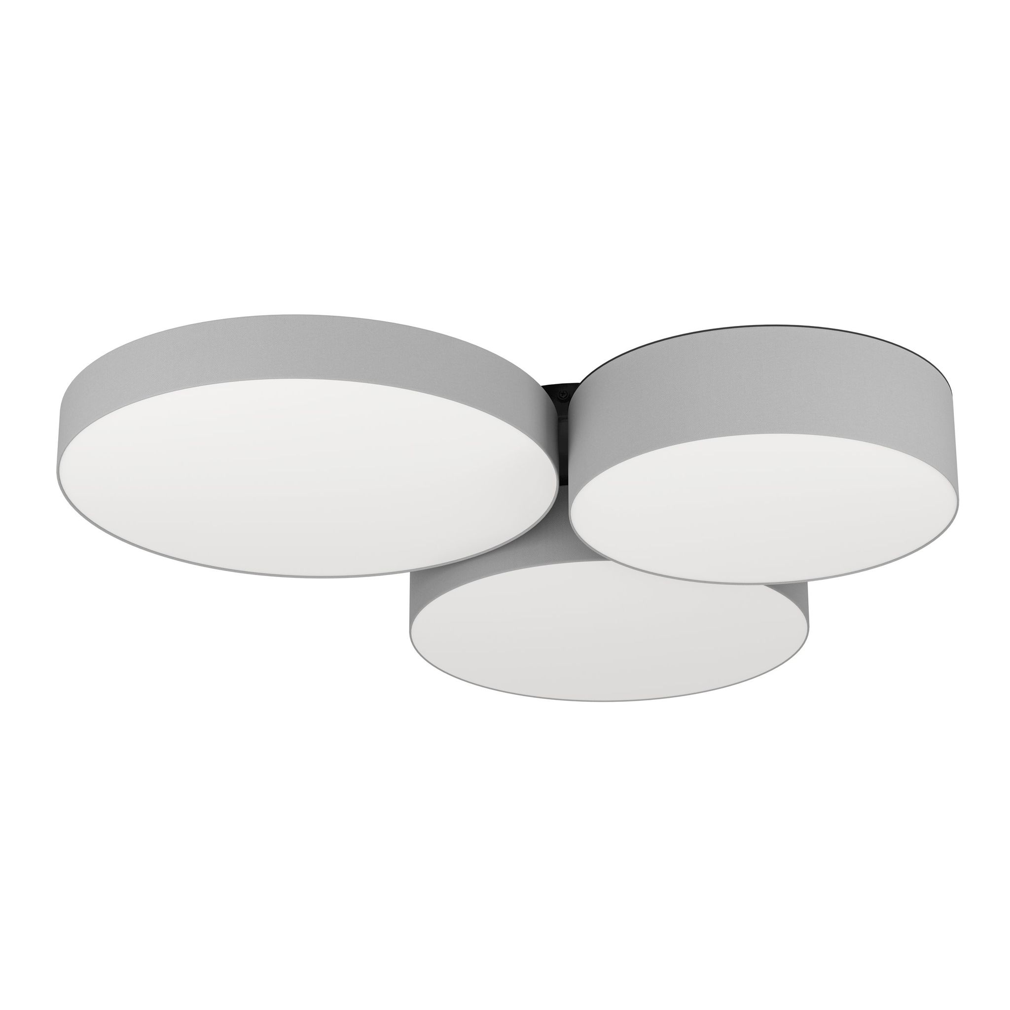 Connect.z Smart Home Led Deckenleuchte Barbano-z, Zigbee, App Und Sprachsteuerung Alexa, Warmweiß-kaltweiß, Rgb, Dimmbare Deckenlampe Aus Schwarzem Metall Und Grauem Textil - Eglo