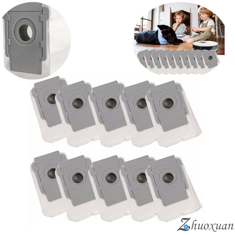 Paryou Mehrfarbig 10Er-Pack Staubsaugerbeutel Kompatibel Mit Irobot Roomba I&S-Serie, Für I17 I7+ I7plus (7550) I3+ (3550) I4+ (4552) I6+ (6550) I8+ (8550) S9+ (9550), Auto Dirt Moving Bags